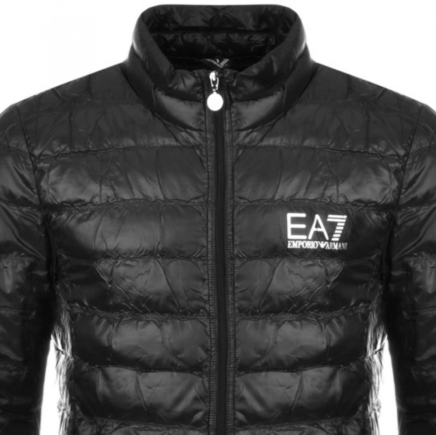 EA7 Emporio Armani Quilted Jacket Black Mainline Menswear